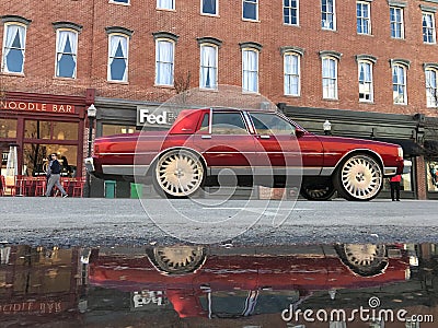 A tricked out car in the middle of Savannah, Georgia - USA Editorial Stock Photo